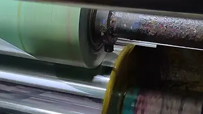 CC-20 Carbon Steel Doctor Blade in Operation